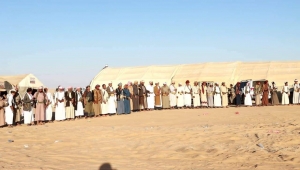 مشائخ ووجهاء الجوف يواصلون إحتشادهم للمطالبة بعودة الشيخ العكيمي المحتجز في السعودية