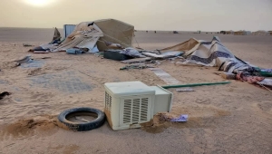 الجوف.. تضرر 1370 أسرة نازحة جراء المنخفض الجوي والعواصف