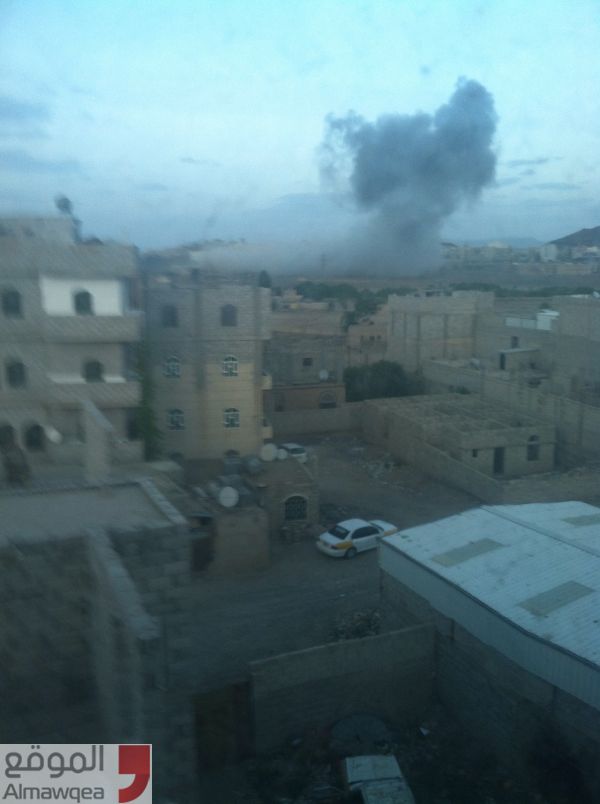 التحالف يستهدف مواقع عسكرية في صنعاء (الاسماء)