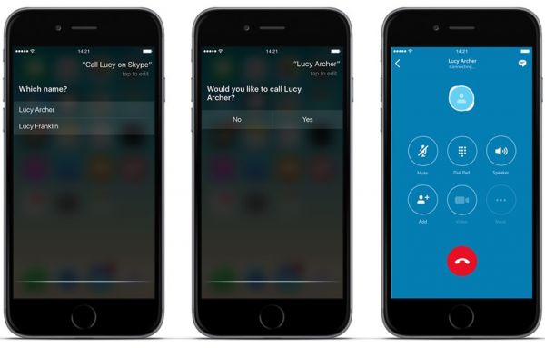 الآن.. استخدم سيري للاتصال عبر سكايب
