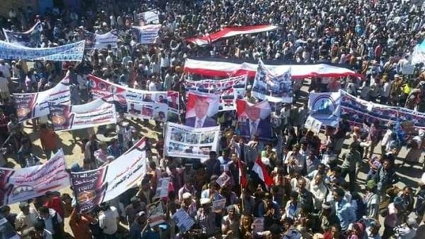 مسيرات جماهيرية في ريف تعز للمطالبة باستكمال التحرير