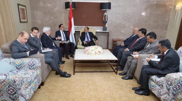 نائب الرئيس يلتقي المبعوث الأممي إلى اليمن