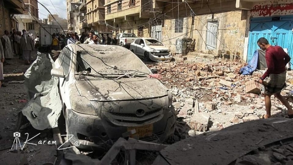 77 قتيلا وجريحا حصيلة قصف التحالف حي سكني بصنعاء