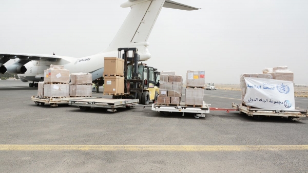 وصول طائرة مساعدات طبية إلى مطار صنعاء