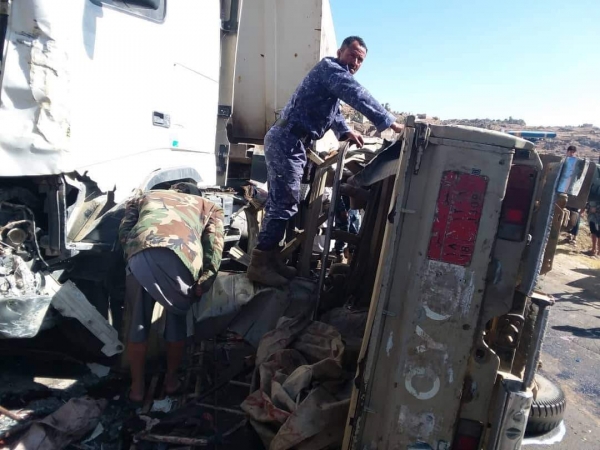 خلال يوم واحد.. وفاة وإصابة 22 شخصا بحوادث مرورية في صنعاء وعدد من المحافظات