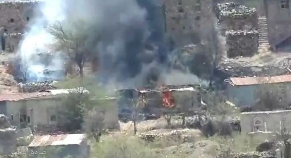 مقتل امرأة مسنة وإصابة طفلة بقصف حوثي استهدف قرى سكنية في تعز