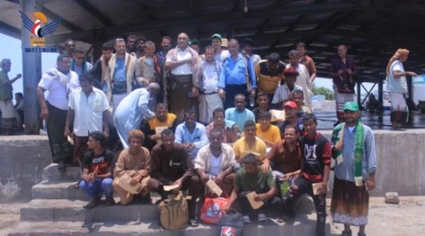 عودة 21 صياداً إلى الحديدة بعد ثمانية أشهر من الاختطاف في السجون السودانية