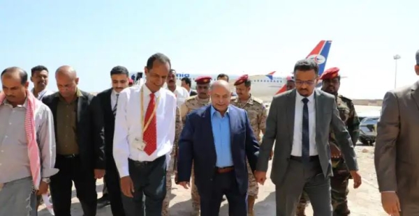 الخنبشي يصل المكلا بعد أدائه اليمين الدستورية أمام العليمي