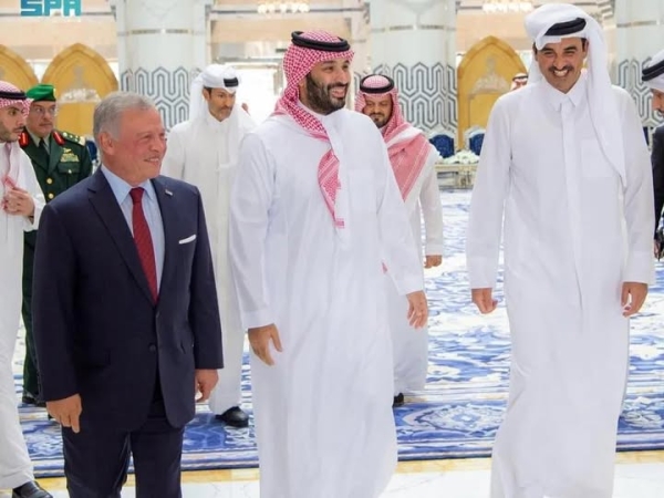 لبحث تداعيات التصعيد العسكري.. لقاء ثلاثي بين ولي العهد السعودي وملك الأردن وأمير قطر