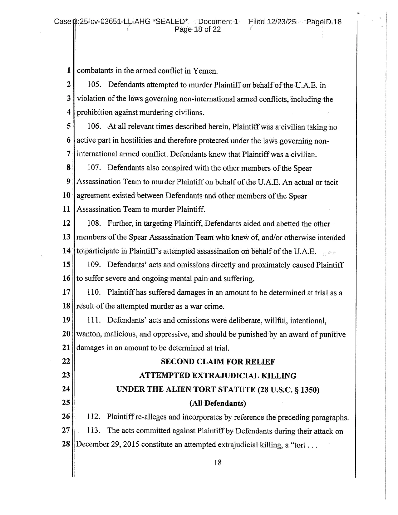 الموقع بوست يحصل على وثائق الدعوى القضائية المرفوعة ضد الإمارات في أمريكا ومرتزقتها في اليمن