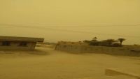 موجة غبار قادمة من صحراء الربع الخالي تغطي مدن حضرموت