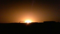 حريق مقطورات غاز عقب اشتباكات بين الجيش وقطاع طرق في مأرب
