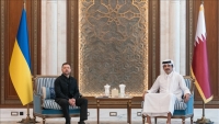 أمير قطر ورئيس أوكرانيا يبحثان التعاون الدفاعي وتطورات المنطقة